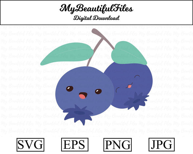 Blueberry - Fruit SVG MyBeautifulFiles 