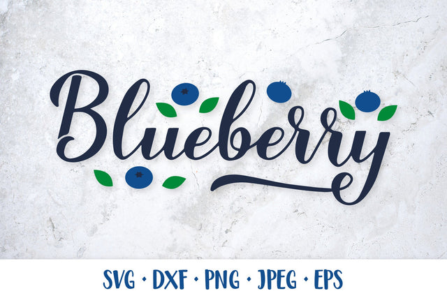 Blueberry hand lettered SVG Blueberries SVG LaBelezoka 