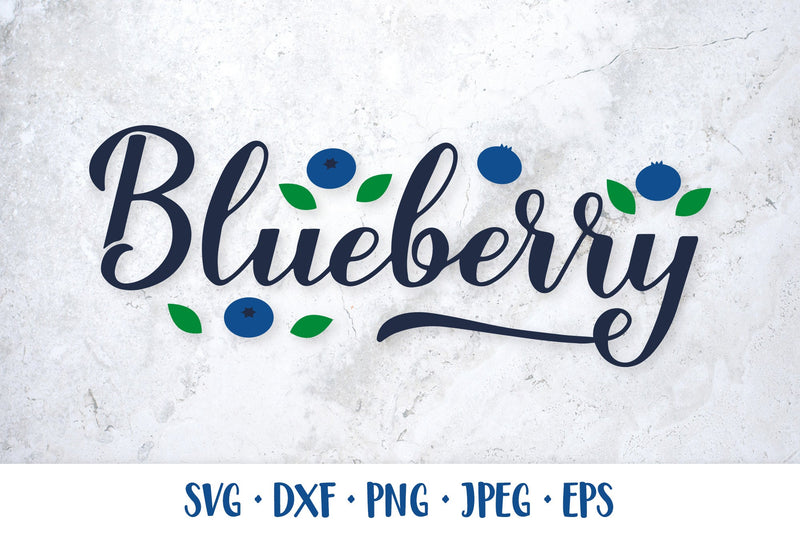 Blueberry hand lettered SVG Blueberries SVG LaBelezoka 