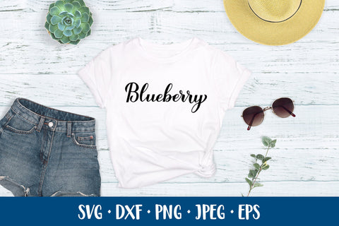 Blueberry hand lettered SVG SVG LaBelezoka 