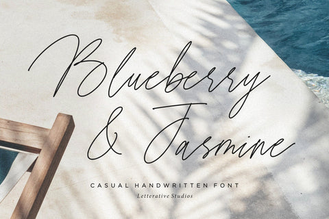 Blueberry & Jasmine Casual Handwritten Font Font Letterative 