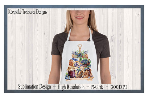 Blueberry Tiered Tray, PNG Sublimation Design, Digital Download, Kitchen Décor, JPEG Printable File Sublimation Keepsake Treasures Designs LLC. 