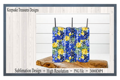 Bluebonnet Tumbler Wrap, 20oz Sublimation Tumbler Wrap, PNG Sublimation Design, Digital Download, PNG Printable Sublimation Keepsake Treasures Designs LLC. 