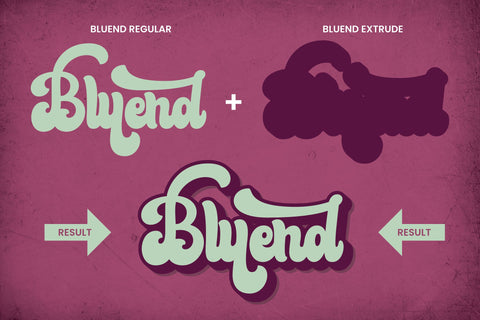 Bluend - Retro Bold Script Font ahweproject 