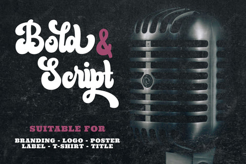 Bluend - Retro Bold Script Font ahweproject 