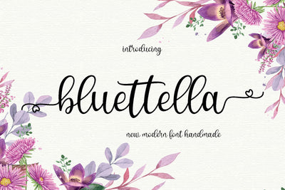 Bluettella Script Font mahyud creatif 