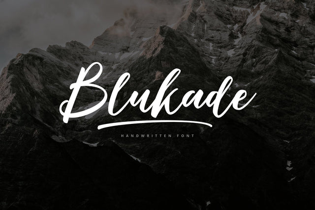 Blukade Handwritten Font Font Fadeline Std. 