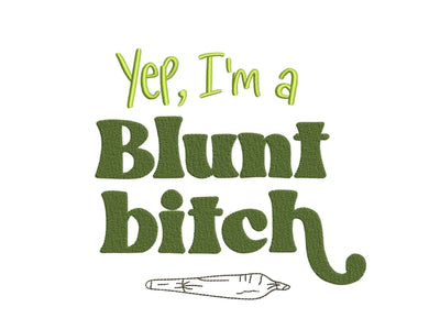 Blunt Bitch Embroidery Design, Weed Embroidery, Smoke weed Embroidery, Rolling Tray Embroidery File, 4 sizes, Instant Download Embroidery/Applique DESIGNS Nino Nadaraia 