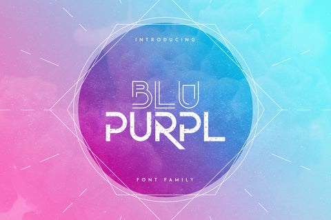 BluPurpl font family + Extra Font VPcreativeshop 