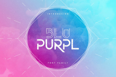 BluPurpl font family + Extra Font VPcreativeshop