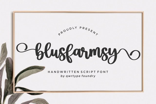 Blusfarmsy Font Qwrtype Foundry 