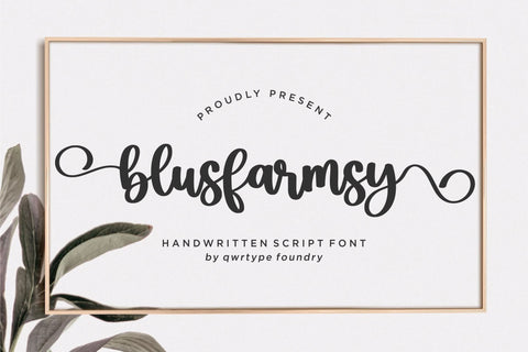 Blusfarmsy Font Qwrtype Foundry 