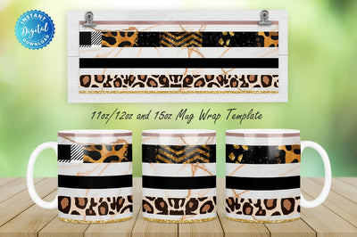 Blush Leopard 11, 12 & 15 Oz Mug Sublimation Sublimation Regulrcrative 