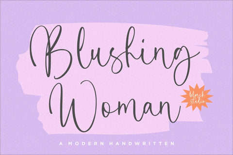 Blushing Woman Font Font Balpirick 