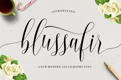 Blussafir Script Font Great Studio 