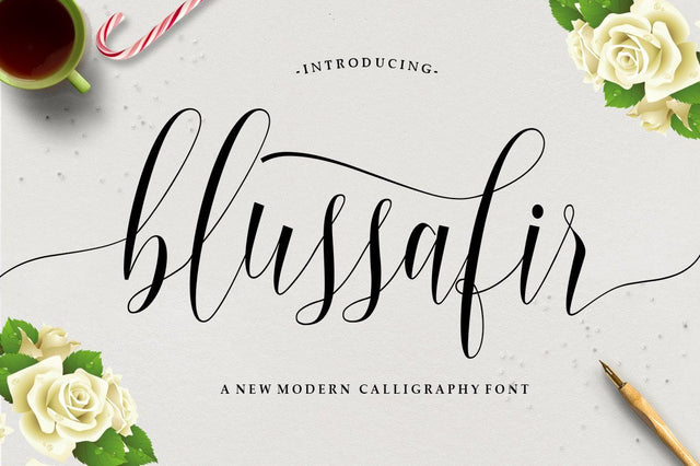 Blussafir Script Font Great Studio