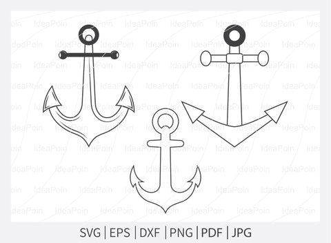 Boat Anchor Svg, Anchor bundle svg, Anchor SVG, Anchor Silhouette, Anchor Clipart, Anchor Vector Nautical Svg, Anchor outline Svg, png, svg SVG Dinvect 