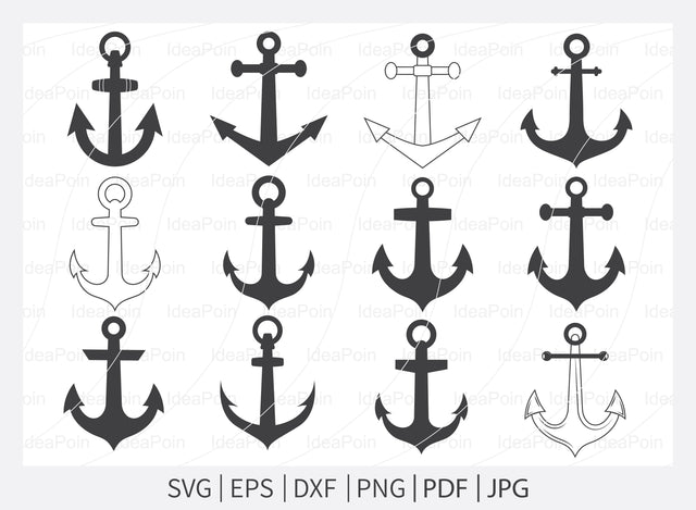 Boat Anchor Svg, Anchor bundle svg, Anchor SVG, Anchor Silhouette, Anchor Clipart, Anchor Vector Nautical Svg, Anchor outline Svg, png, svg SVG Dinvect 