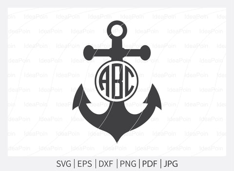 Boat Anchor Svg, Anchor Monogram svg, Anchor SVG, Anchor Silhouette, Anchor Heartbeat svg, Split Boat Anchor Svg, Nautical Svg, Anchor png SVG Dinvect 