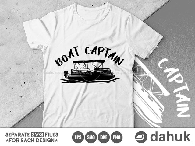 Boat captain, Pontoon Boat svg, Boat svg, lake, svg vector, svg, eps, dxf, png, clipart, cricut design space, vinyl cut files SVG dahukdesign 
