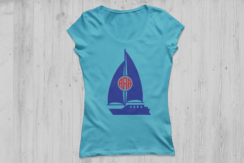 Boat Monogram| Sailboat SVG Cut Files SVG CosmosFineArt 
