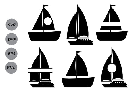 Boat Monogram| Sailboat SVG Cut Files SVG CosmosFineArt 