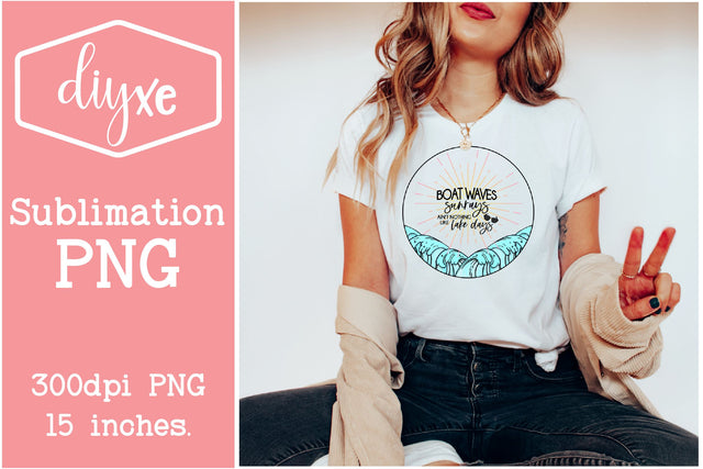 Boat Waves | Summer Sublimation Sublimation DIYxe Designs 