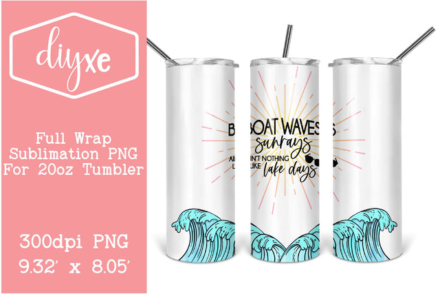 Boat Waves | Summer Tumbler Png Sublimation DIYxe Designs 