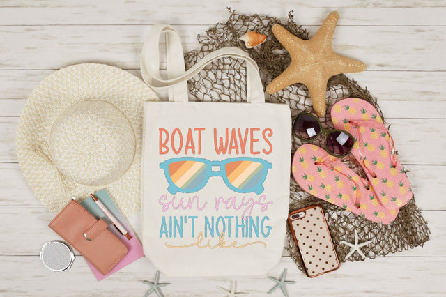 Boat Waves Sun Rays Ain t Nothing like SVG SVGista 
