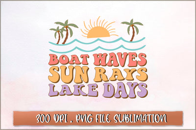 Boat waves sun rays lake days Sublimation SVG Shetara Begum 