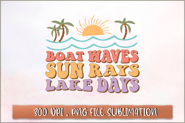 Boat waves sun rays lake days Sublimation SVG Shetara Begum 