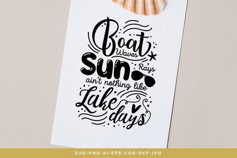 Boat Waves, Sun Rays SVG SVG VectorSVGdesign 