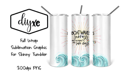 Boat Waves Sunrays | 20oz Tumbler | Lake Sublimation Tumbler Sublimation DIYxe Designs 