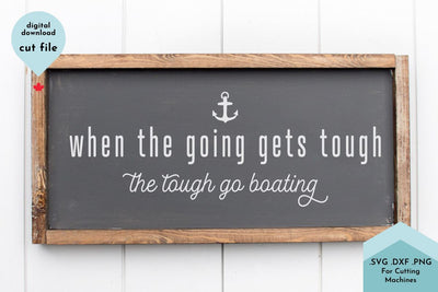 Boating Sign Lake House Decor SVG Cut File SVG Lettershapes 