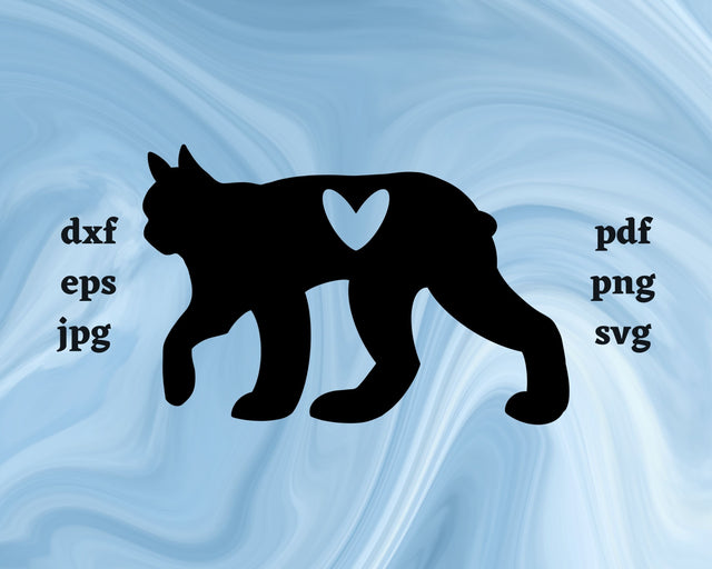 Bobcat Heart SVG Cut File SVG Northern Light SVG 