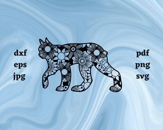 Bobcat Mandala SVG Cut File SVG Northern Light SVG 