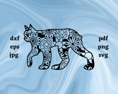 Bobcat Mandala SVG Cut File SVG Northern Light SVG 
