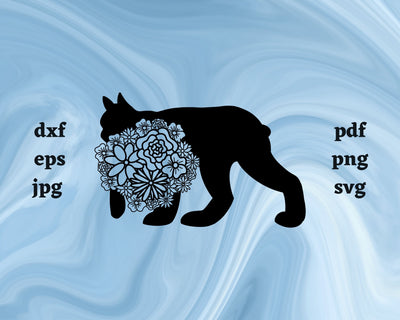 Bobcat Mandala SVG Cut File SVG Northern Light SVG 