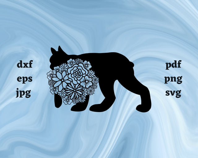 Bobcat Mandala SVG Cut File SVG Northern Light SVG 