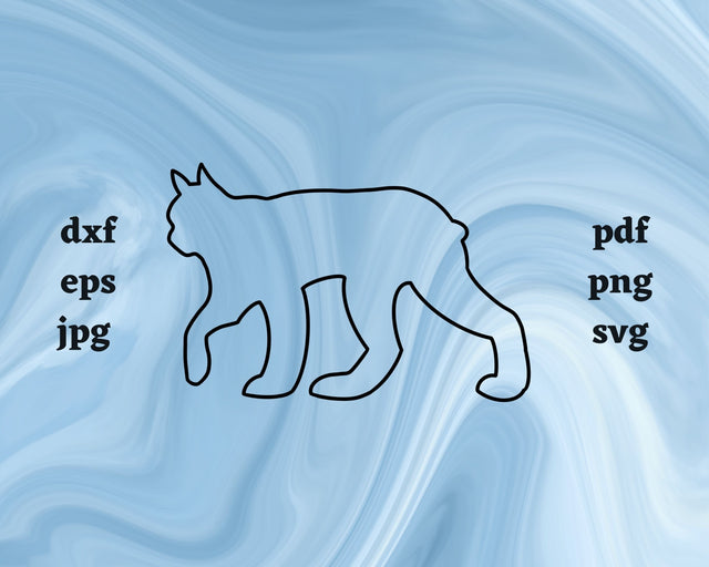 Bobcat Outline SVG Cut File SVG Northern Light SVG 
