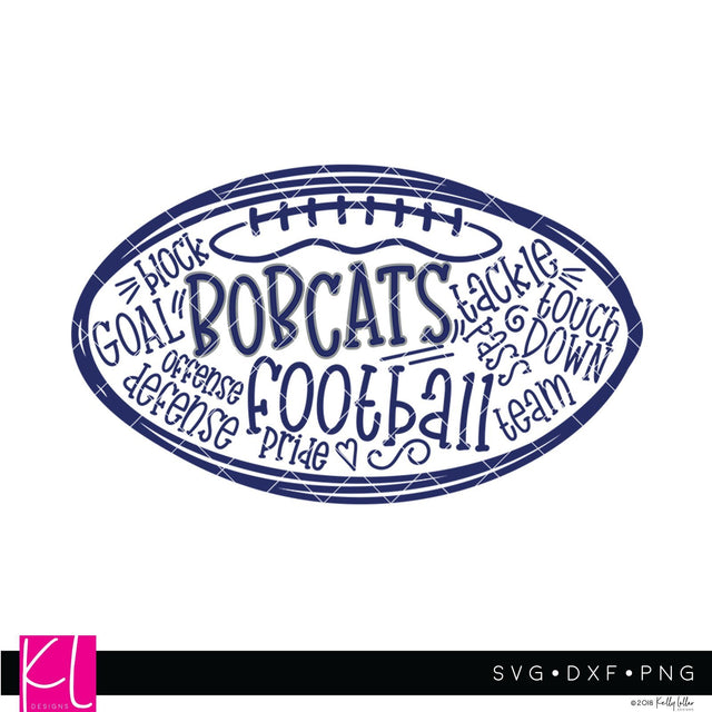 Bobcats Football SVG Kelly Lollar Designs 