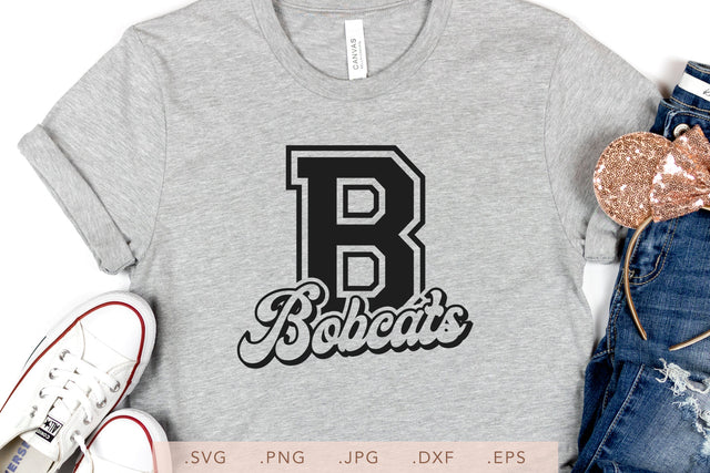 Bobcats Vintage Design SVG DXF JPG PNG EPS | School Team Spirit | Team Shirt Sublimation SVG Nanda Bayu 