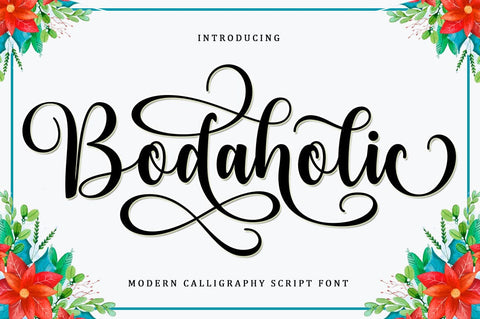 Bodaholic Script Font Font BungStudio 