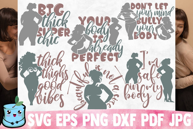Body Positivity SVG Bundle - Self Love Cut Files SVG MintyMarshmallows 