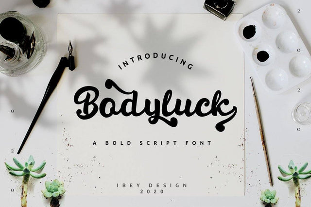 Bodyluck - Bold Script Font Font Ibey Design 