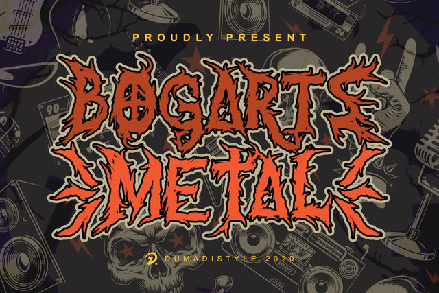Bogarts Metal Font Dumadistyle 