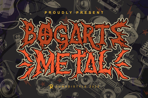 Bogarts Metal Font Dumadistyle 