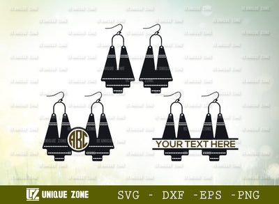 Bohemian Desert Earrings Svg, Earring Svg, Faux Leather Earrings Svg, Boho Earrings Svg, Leather Earrings Svg, Desert Flower Earrings Svg SVG Unique Zone 