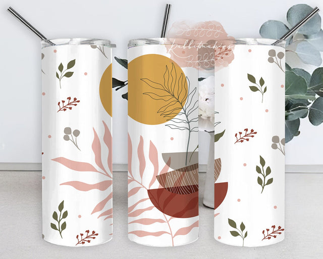 Boho 20oz Skinny Tumbler, Boho Sun Moon Tumbler Design, Boho Leaves Tumbler Wrap, Boho Sublimation Design, Boho Tumbler Png, Instant Download Sublimation Rabbitmakies 