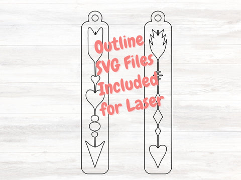 Boho Arrow Earrings SVG Templates for Cricut, Silhouette or Glowforge, Laser Earring SVG Digital Download Commercial Use SVG Apple Grove Designs 